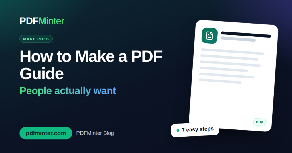 How to make a PDF guide people actually want, step by step