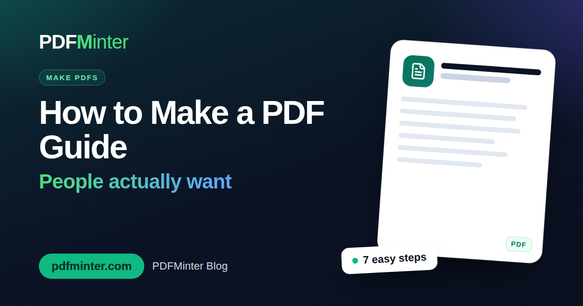 How to make a PDF guide people actually want, step by step